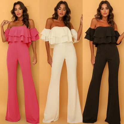 Liliana | Jumpsuit med Volangkrage – Elegans och Komfort för Vårens Alla Tillfällen