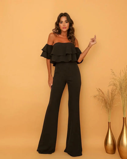 Liliana | Jumpsuit med Volangkrage – Elegans och Komfort för Vårens Alla Tillfällen